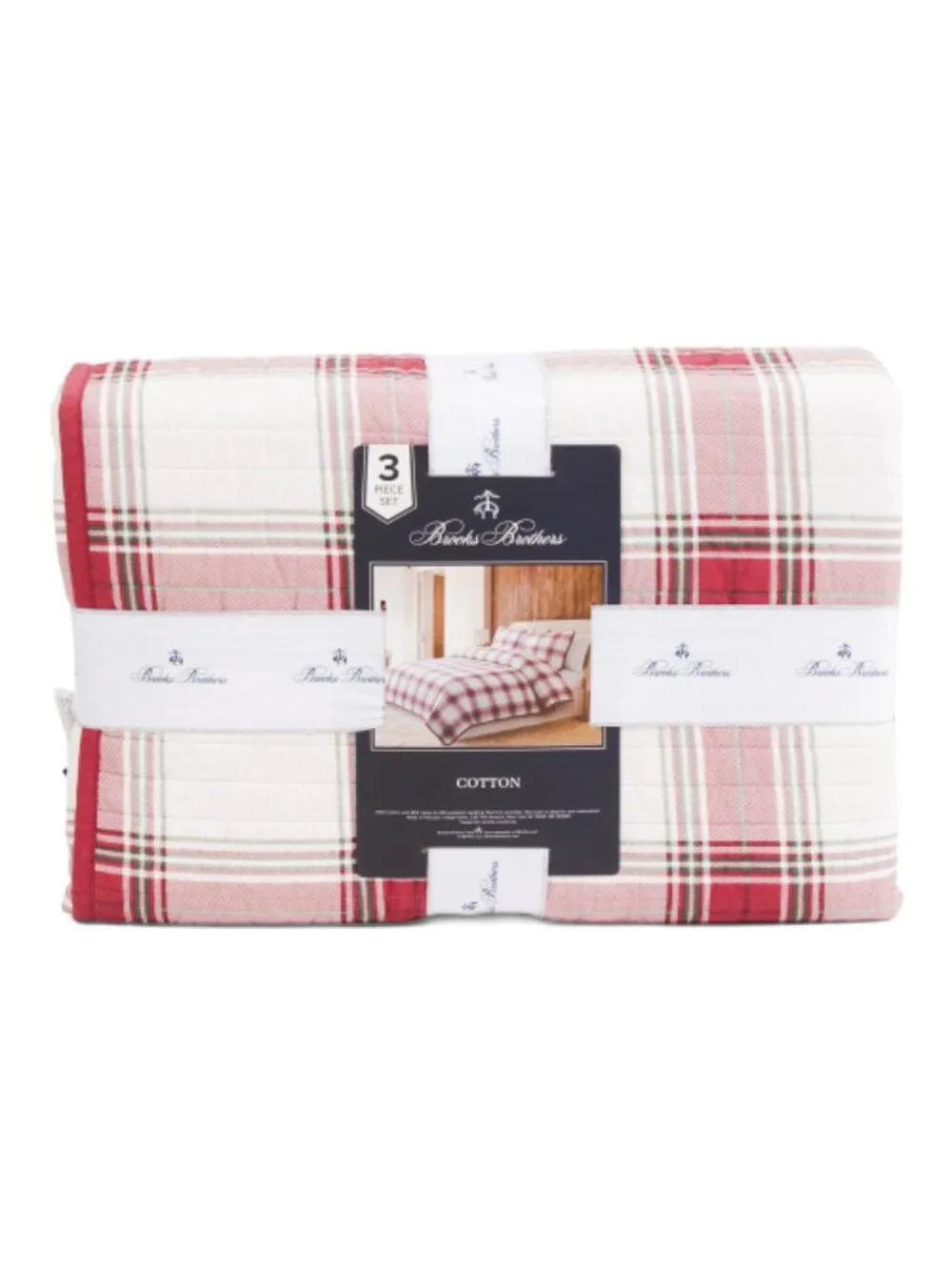 BROOKS BROTHERS 3pc Luella Plaid Quilt Set